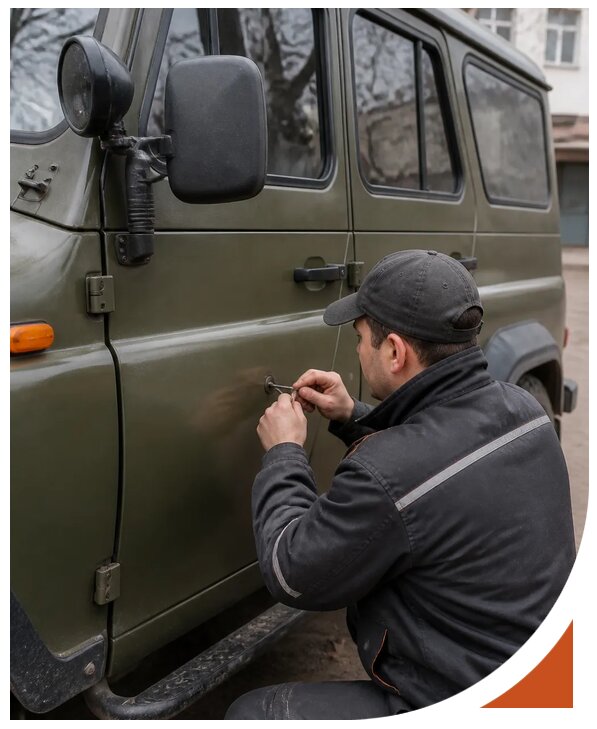 Профессиональное вскрытие автомобиля УАЗ без повреждений в Большой Камне